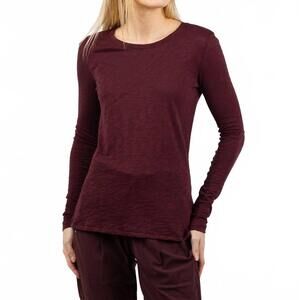 NEW GOLDIE signature slub long sleeve tee in bordeaux